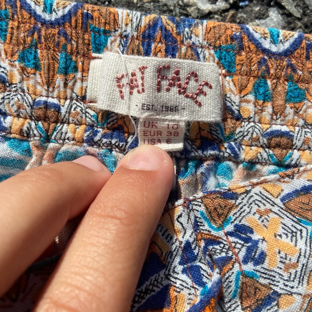 FAT FACE printed trousers